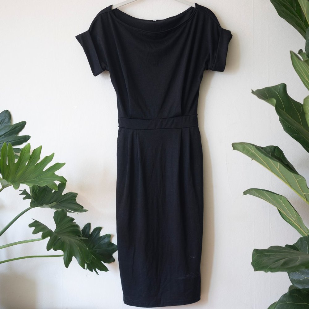 NWOT boatneck dolman jersey pencil dress